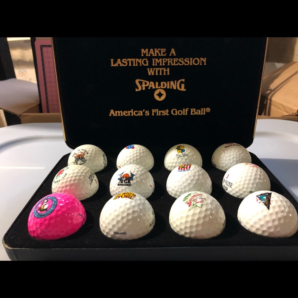 12 custom golf balls with case